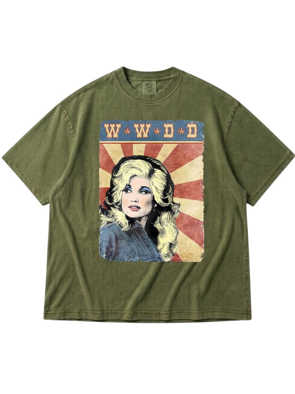Comfort Colors Moss Green Dolly Portrait Graphic Tee
